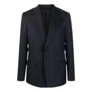 Lanvin Blå Formell Blazer med Klassiska Detaljer Blue, Herr