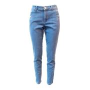 2-Biz Ljus Denim Slim-fit Jeans för Kvinnor Multicolor, Dam