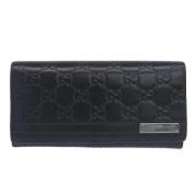 Gucci Vintage Förhandsägd Svart Läder Gucci Plånbok Black, Dam