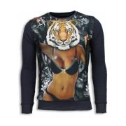 Local Fanatic Tiger Chick Sweater - Tröjor Herr - 5789G Gray, Herr