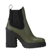 Moncler Stiliga Isla Chelsea-Boots Green, Dam