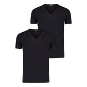 Dsquared2 2-Pack T-Shirt, Klassisk Modell, 100% Bomull Black, Herr