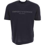 Emporio Armani Blåa T-shirts och Polos Blue, Herr