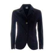 Aspesi Bomulls Single-Breasted Blazer för Kvinnor Black, Dam