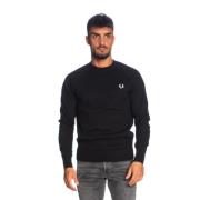 Fred Perry Sportig Svart Sweatshirt Black, Herr