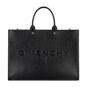 Givenchy Svart G-Tote Medium Läder Väska Black, Dam