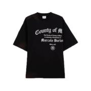 Marcelo Burlon Framträdande County Degree Logo T-shirt Black, Herr