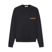 A Paper Kid Svart sweatshirt med logotryck Black, Herr