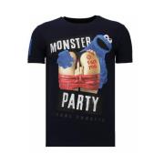 Local Fanatic Monster Party Rhinestone - Herr T Shirt - 13-6206N Blue,...