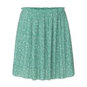 Samsøe Samsøe Pleated Printed Short Skirt Green, Dam