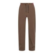 Balmain Monogrammärkta byxor Brown, Herr