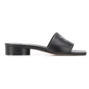 Maison Margiela Modernt fyrkantiga sandaler med kontraststickningar Bl...