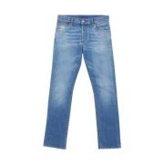 Marcelo Burlon Högkvalitativa Straight Jeans för män Blue, Herr