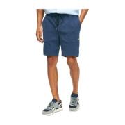 Brooks Brothers Stretch Sueded Cotton Jersey Sweatshorts Blue, Herr