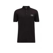 Dolce & Gabbana Svart kortärmad polotröja Black, Herr