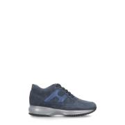 Hogan Blåa Mockaskinn Sneakers för Kvinnor Blue, Dam