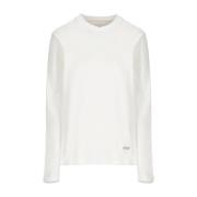 Jil Sander Vit Bomullst-shirt med Långa ärmar White, Dam