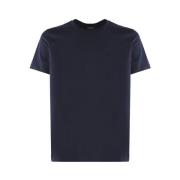 Dondup Blått Logot-shirt för Män - Italienskt Bomull Blue, Herr