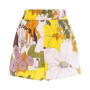 La DoubleJ Stor Blomma Pull-Up Shorts Multicolor, Dam