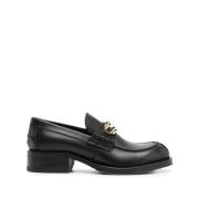 Lanvin Svarta läderloafers med spänndetalj Black, Dam