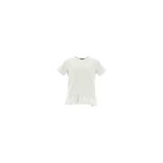 Herno Monogram Bomull T-shirt med Botten White, Dam