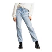Tommy Jeans Mom Straight Jeans Blue, Dam