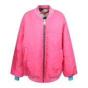 Khrisjoy Logo Print Bomberjacka Pink, Dam