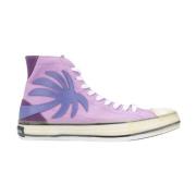 Palm Angels Lila Palm Högtopp Sneakers Purple, Herr