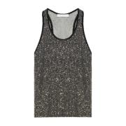 Fabiana Filippi Paljetterad tank Black, Dam