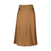 Xandres Midi Skirts Brown, Dam