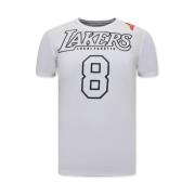 Local Fanatic Lakers 8 Herr T-shirt White, Herr