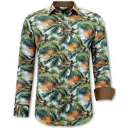 Gentile Bellini Herrskjorta med tropiskt tryck - 3114 Green, Herr