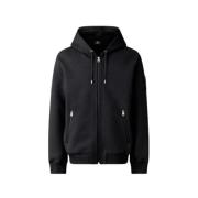 Mackage Svart Unisex Hoodie med Dragkedja och Justerbar Dragsko Black,...