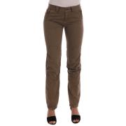 Ermanno Scervino Ermanno Scervino Brown Cotton Casual Slim Fit Pants B...