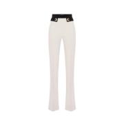 Elisabetta Franchi Leather Trousers White, Dam