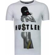 Local Fanatic Hustler Rhinestone - T Shirt Herr - 5087W White, Herr