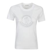 Moncler Vit T-Shirt White, Dam