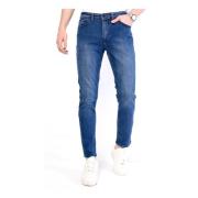 True Rise Regular Stretch Jeans Med Raka Ben - Dp21-Nw Blue, Herr