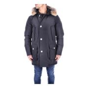 Woolrich Svart Herrjacka med Avtagbar Huva Black, Herr