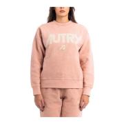 Autry Stilren Crewneck Sweatshirt för Kvinnor Pink, Dam