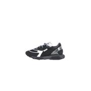 RUN OF Sneakers k2 Ripstop Läder Black, Herr