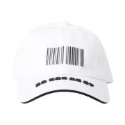 Vtmnts Räfflad Stickad Barcode Keps White, Herr