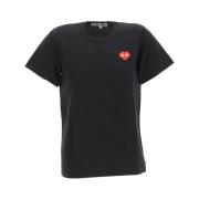 Comme des Garçons Play Ikonisk Play Logo T-shirt Black, Dam