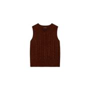 Soeur Sleeveless Knitwear Red, Dam