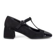 Sangiorgio Elegant Mary Jane Skor i Mocka Black, Dam