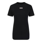 Maison Margiela Bomull Logo Patch T-Shirt Black, Herr