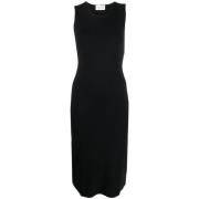 P.a.r.o.s.h. Midi Dresses Black, Dam