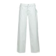 Icon Denim Straight Jeans White, Dam