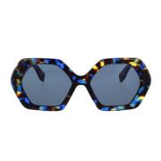 Ambush Hexagonala solglasögon med djärvt sköldpaddsmönster Multicolor,...