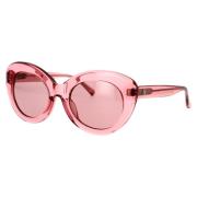 The Attico Linda Farrow Agnes Oversized Cat-Eye Solglasögon Pink, Dam